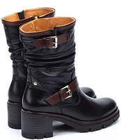 Pikolinos Soria Leather Slouch Biker Boots