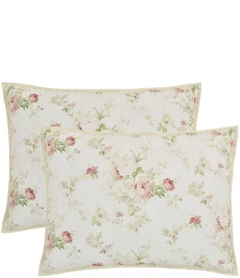 Piper & Wright Amalia Quilt Collection Rose Bouquet Print Pillow Sham