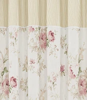 Piper & Wright Amalia Rose Floral Printed Shower Curtain