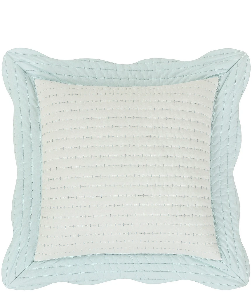 Piper & Wright Amherst Channel Quilted Stitch Reversible Square Pillow