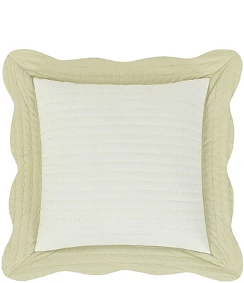 Piper & Wright Amherst Channel Quilted Stitch Reversible Square Pillow
