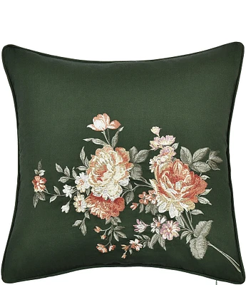 Piper & Wright Brittany Floral Embroidered Square Decorative Throw Pillow