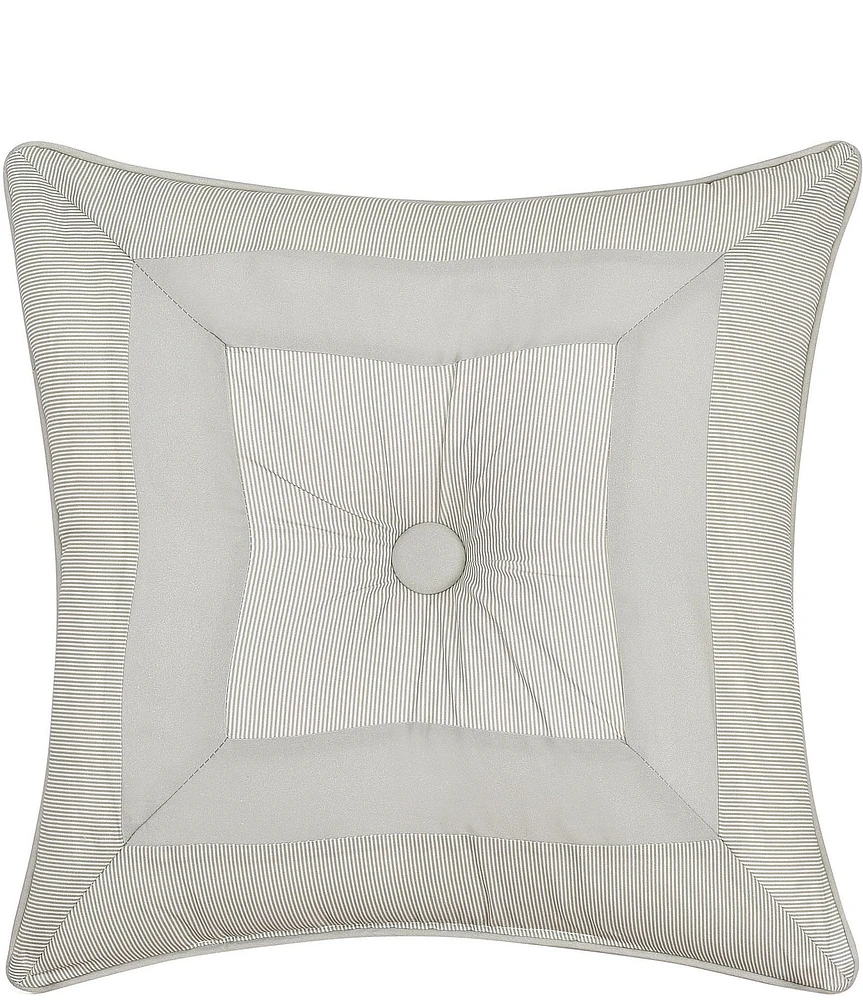 Piper & Wright Clarice Button-Tufted Framed Reversible Square Pillow