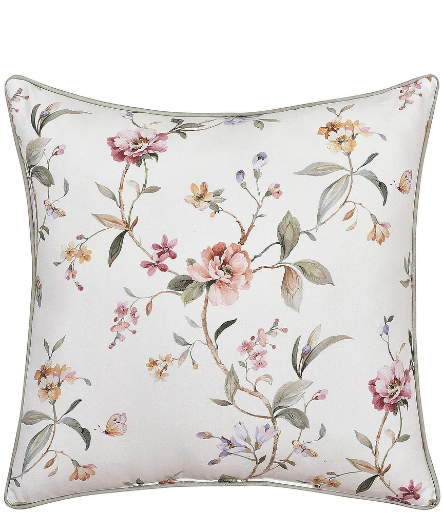 Piper & Wright Clarice Floral Patterned Reversible Square Pillow