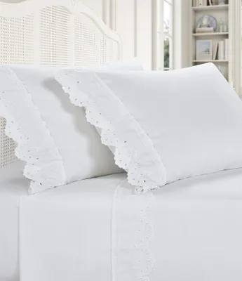 Piper & Wright Eyelet Embroidered Cotton Sheet Set