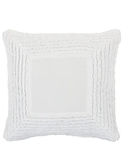 Piper & Wright Lillian Collection Jacquard-Framed Striped 16#double; Square Decorative Reversible Pillow