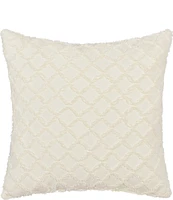 Piper & Wright Lillian Lattice Textured Pattern Reversible Square Pillow