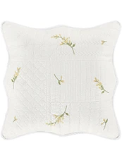 Piper & Wright Sandra 20#double; Square Yellow Floral Decorative Pillow