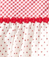Pippa & Julie Baby Girls 12-24 Months Saskia Polka-Dot/Gingham Tank Top & Matching Shorts Set