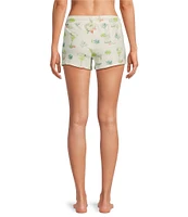 PJ Salvage Butter Jersey Margarita Print Drawstring Tie Coordinating Sleep Shorts