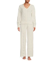 PJ Salvage Chenille Cable Knit Coordinating Sleep Pant