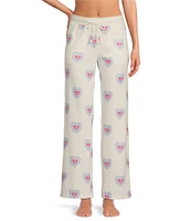 PJ Salvage Cozy Pointelle Heart Print Coordinating Sleep Pant