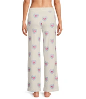 PJ Salvage Cozy Pointelle Heart Print Coordinating Sleep Pant