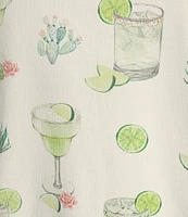 PJ Salvage Long Sleeve Crew Neck Butter Jersey Margarita Print Coordinating Sleep Top