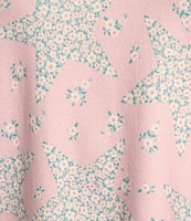 PJ Salvage Long Sleeve Crew Neck Peachy Jersey Knit Star Print Coordinating Sleep Top