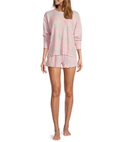 PJ Salvage Peachy Jersey Knit Star Print Coordinating Sleep Shorts
