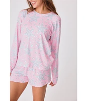 PJ Salvage Peachy Jersey Knit Star Print Coordinating Sleep Shorts
