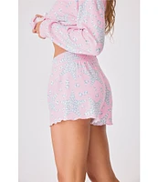 PJ Salvage Peachy Jersey Knit Star Print Coordinating Sleep Shorts