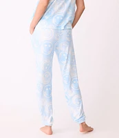 PJ Salvage Peachy Knit Smiley Face Coordinating Joggers