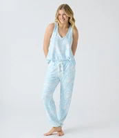 PJ Salvage Peachy Knit Smiley Face Coordinating Joggers