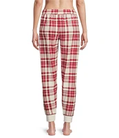 PJ Salvage Thermal Velour Plaid Coordinating Holiday Sleep Jogger