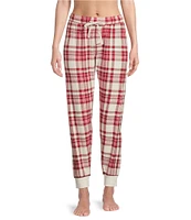 PJ Salvage Thermal Velour Plaid Coordinating Holiday Sleep Jogger