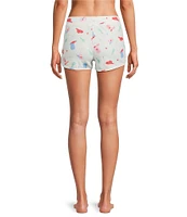 PJ Salvage Western Peachy Knit Waffle Drawstring Tie Coordinating Sleep Short