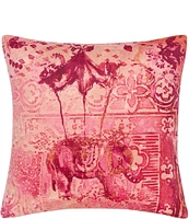 Poetic Wanderlust Tracy Porter Verity Elephant Pink Square Decorative Pillow