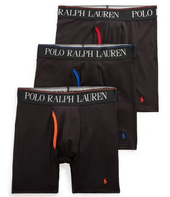 Polo Ralph Lauren 4D Flex Cooling Microfiber 6#double; Long Leg Boxer Brief 3-Pack