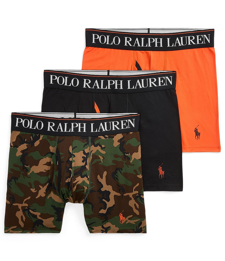 Polo Ralph Lauren 4D Flex Cooling Microfiber Camouflage Boxer Briefs 3-Pack