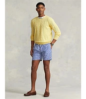 Polo Ralph Lauren 5.75#double; Inseam Traveler Classic Gingham Swim Trunks