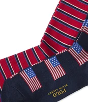 Polo Ralph Lauren Allover Flag 2-Pack Crew Socks