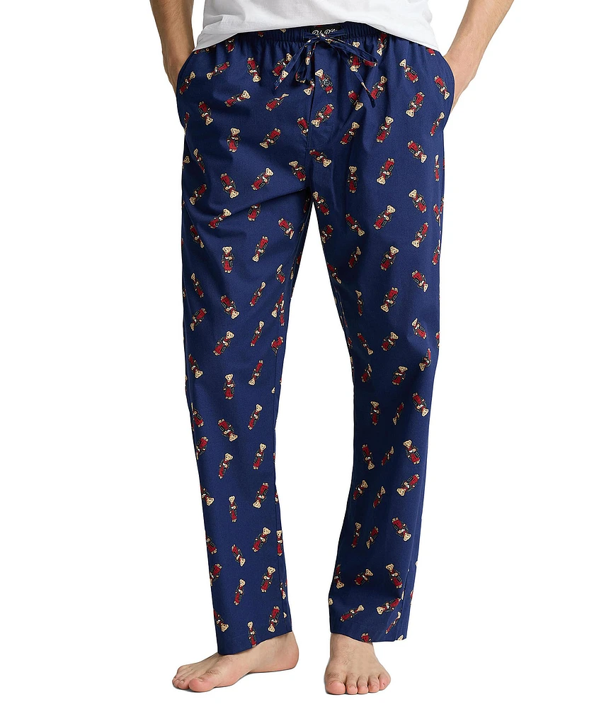 Polo Ralph Lauren Allover Iconic Polo Bear Print Broadcloth Pajama Pants