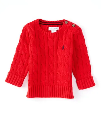 Ralph Lauren Baby Boys 3-24 Months Long-Sleeve Cable-Knit Sweater