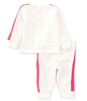 Polo Ralph Lauren Baby Girls 3-24 Months Long Sleeve Big Pony Terry Sweatshirt & Jogger Pant Set