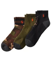 Polo Ralph Lauren Big & Tall Assorted Quarter Socks 3-Pack