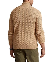 Polo Ralph Lauren Big & Tall Cable Knit Cotton Quarter-Zip Sweater