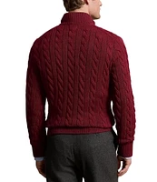 Polo Ralph Lauren Big & Tall Cable Knit Cotton Quarter-Zip Sweater