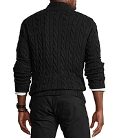 Polo Ralph Lauren Big & Tall Cable Knit Cotton Quarter-Zip Sweater