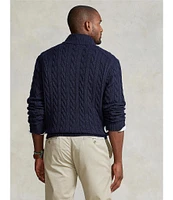 Polo Ralph Lauren Big & Tall Cable Knit Cotton Quarter-Zip Sweater