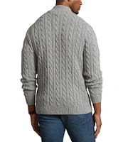 Polo Ralph Lauren Big & Tall Cable Knit Cotton Quarter-Zip Sweater