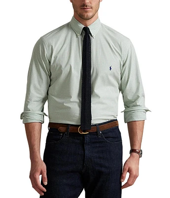 Polo Ralph Lauren Big & Tall Classic Fit Gingham Stretch Poplin Long Sleeve Woven Shirt