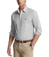 Polo Ralph Lauren Big & Tall Classic-Fit Gingham Stretch Poplin Long-Sleeve Woven Shirt