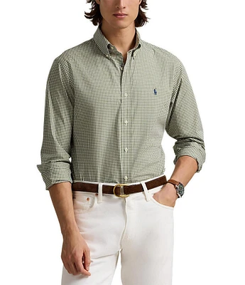 Polo Ralph Lauren Big & Tall Classic Fit Gingham Stretch Poplin Long Sleeve Woven Shirt