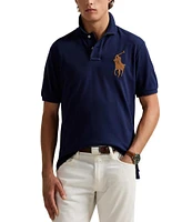 Polo Ralph Lauren Big & Tall Classic Fit Leather-Pony Mesh Short Sleeve Polo Shirt