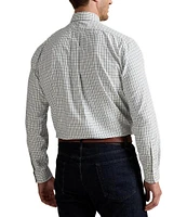 Polo Ralph Lauren Big & Tall Classic Fit Performance Stretch Plaid Check Oxford Long Sleeve Woven Shirt
