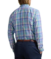 Polo Ralph Lauren Big & Tall Classic Fit Performance Stretch Oxford Medium Plaid Long Sleeve Woven Shirt