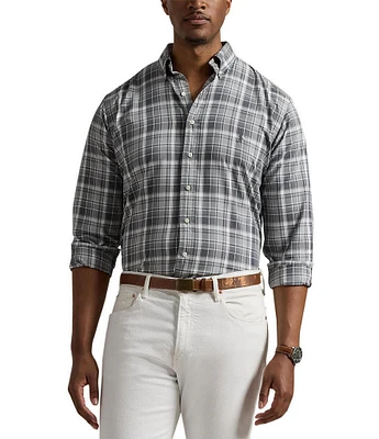 Polo Ralph Lauren Big & Tall Classic-Fit Performance Stretch Oxford Plaid Long Sleeve Woven Shirt