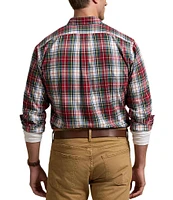 Polo Ralph Lauren Big & Tall Classic-Fit Plaid Brushed Oxford Long Sleeve Woven Shirt