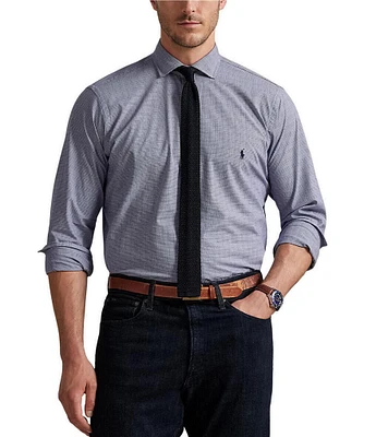 Polo Ralph Lauren Big & Tall Classic Fit Plaid Pattern Stretch Poplin Long Sleeve Woven Shirt